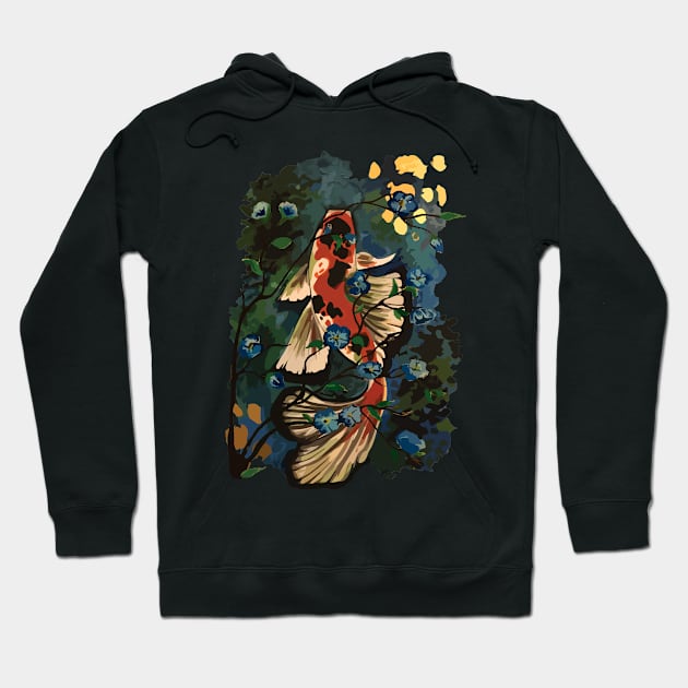 Koi Of The Forest Hoodie by Ebb And Flow